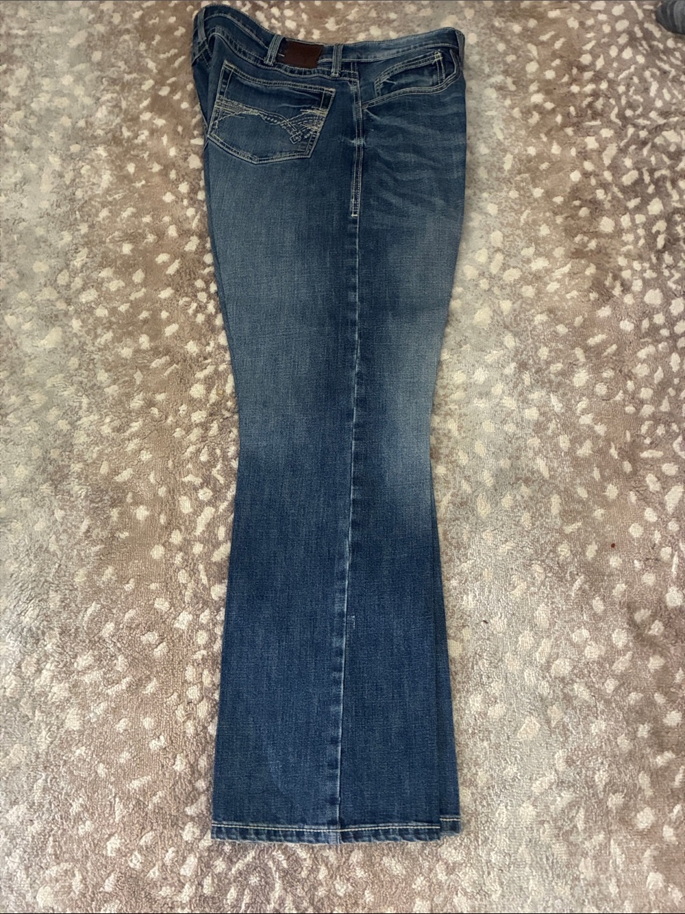 Wrangler Men's Dark Blue Bootcut Jeans